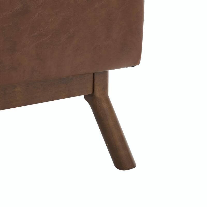 Mid-Century Modern Square Coffee Table with Storage Bench
