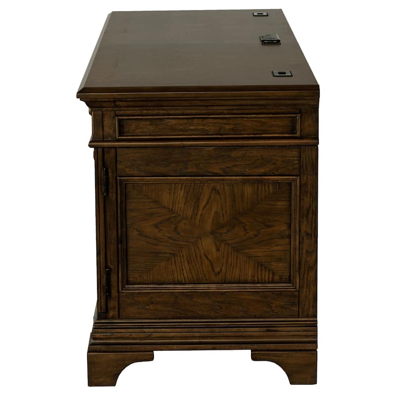 GDFStudio - Stigham Credenza Office Desk with 5 Drawers, Spacious Work Surface, Classic Rectangular Design