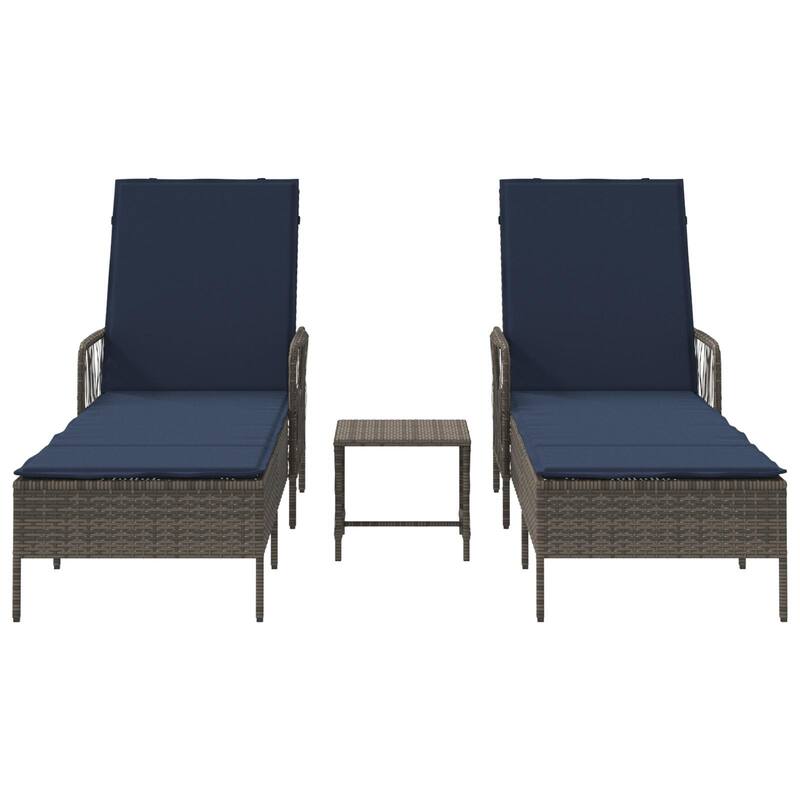 Adjustable Sun Lounger - 61.8 x 21.7 x 36.2 in