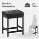 preview thumbnail 14 of 17, RENEWLINE 24.4" Backless Bar Stools Set of 2 - PU Leather Counter Height - Kitchen Island & Bar