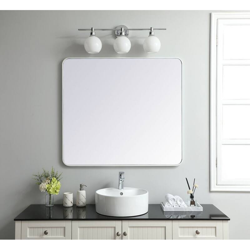 Elegant Lighting MR803640 Evermore 36" W x 40" H Rectangular Framed