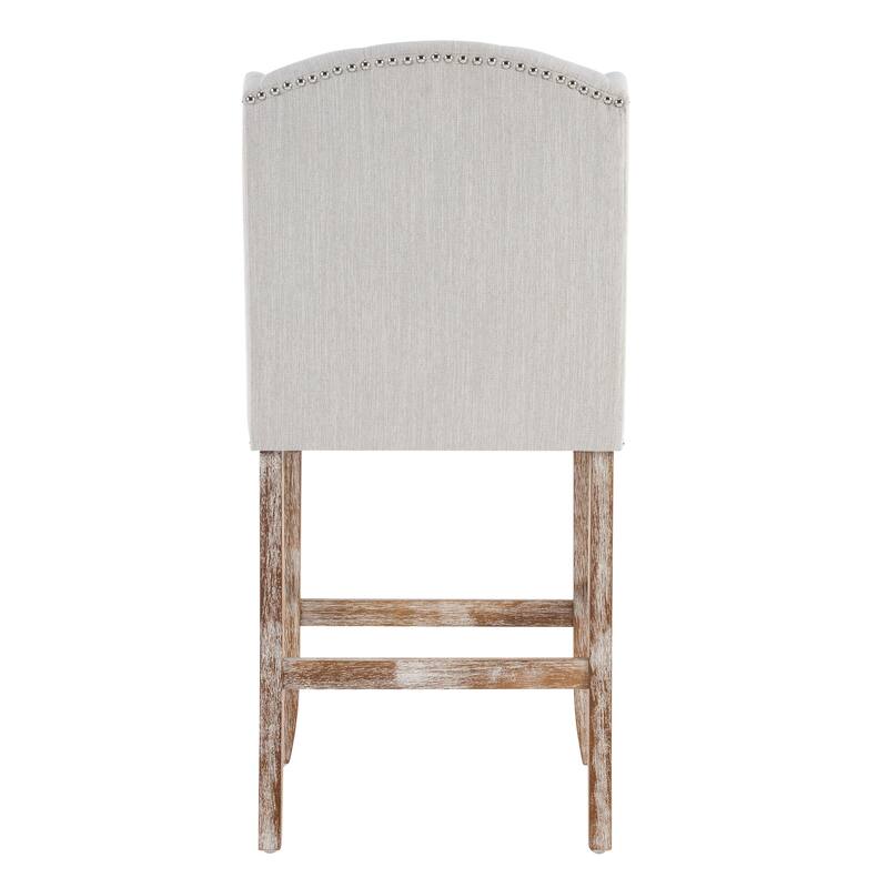 Foxcroft Wingback Counter Stool (Set of 2) by Christopher Knight Home