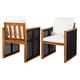 preview thumbnail 33 of 39, Christopher Knight Home - Modern Outdoor Acacia Wood Dining Set with Cushions and Handwoven Rope Chairs