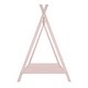 preview thumbnail 11 of 9, Pink Twin Size Metal House Tent Floor Play Bed with Slat for Kids, Girls and Boys
