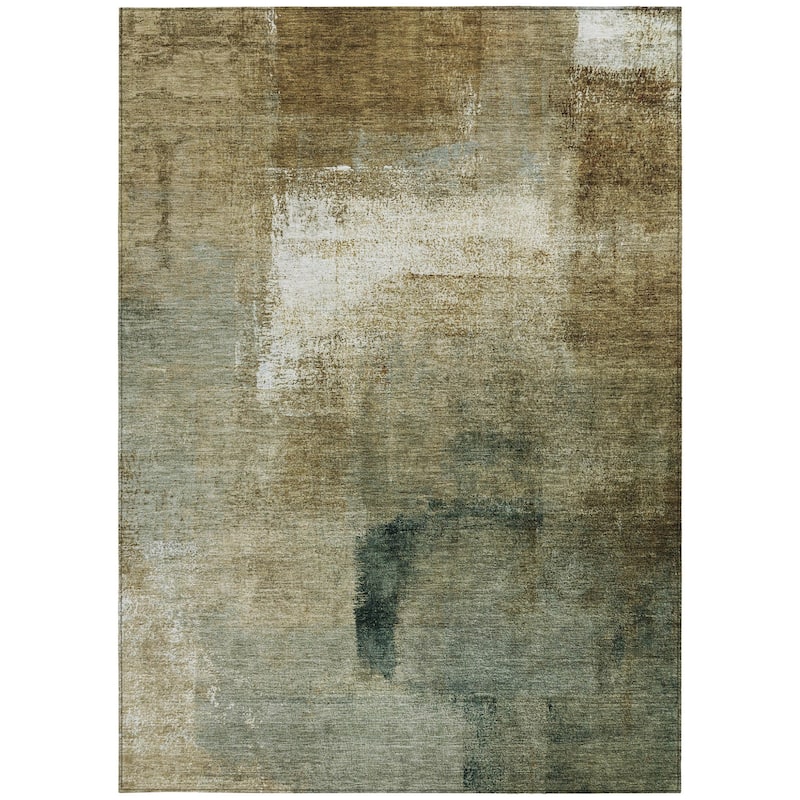 HomeRoots Abstract Transitional Rectangle Outdoor Rug