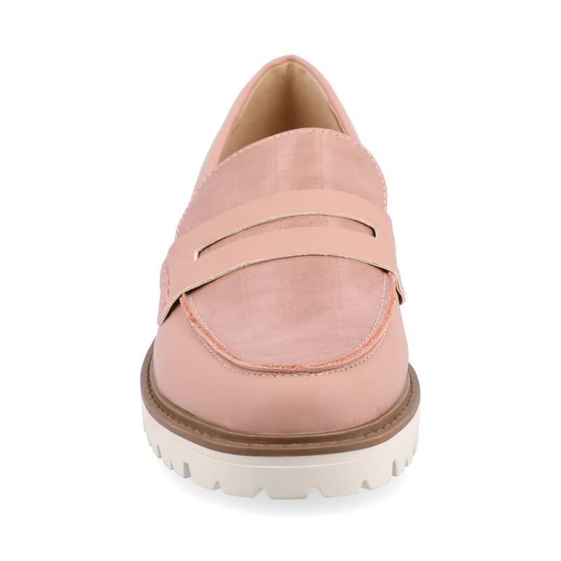 Journee Women's Wide Width Kenly Loafer - Blush - 7