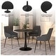 preview thumbnail 13 of 11, Bristol Modern 40" Round Kitchen Table, Sintered Stone/MDF Top - Contemporary Pedestal Dining Table for Small Spaces
