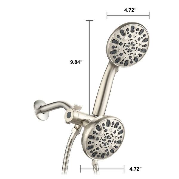 dimension image slide 1 of 3, YASINU 7 Function Dual 2 in 1 Shower Handheld Showerhead & Rain Shower Combo