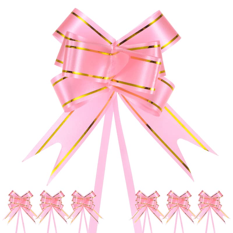 200pcs Ribbon Pull Bows Bows for Wedding Decorations - Light Pink - 3.74 Inch