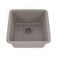 preview thumbnail 1 of 5, 16 Inch Lexicon Platinum Quartz Composite Drop-in Undermount Single Bowl Galaxy Concrete Kitchen Sink LP-1618-C-SO Galaxy Concrete