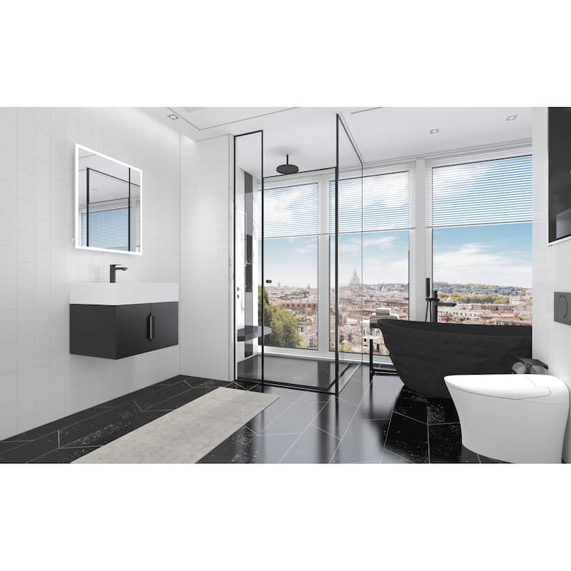 Nile 24-Inch Wall Mounted Bathroom Vanity Set w/ White Top