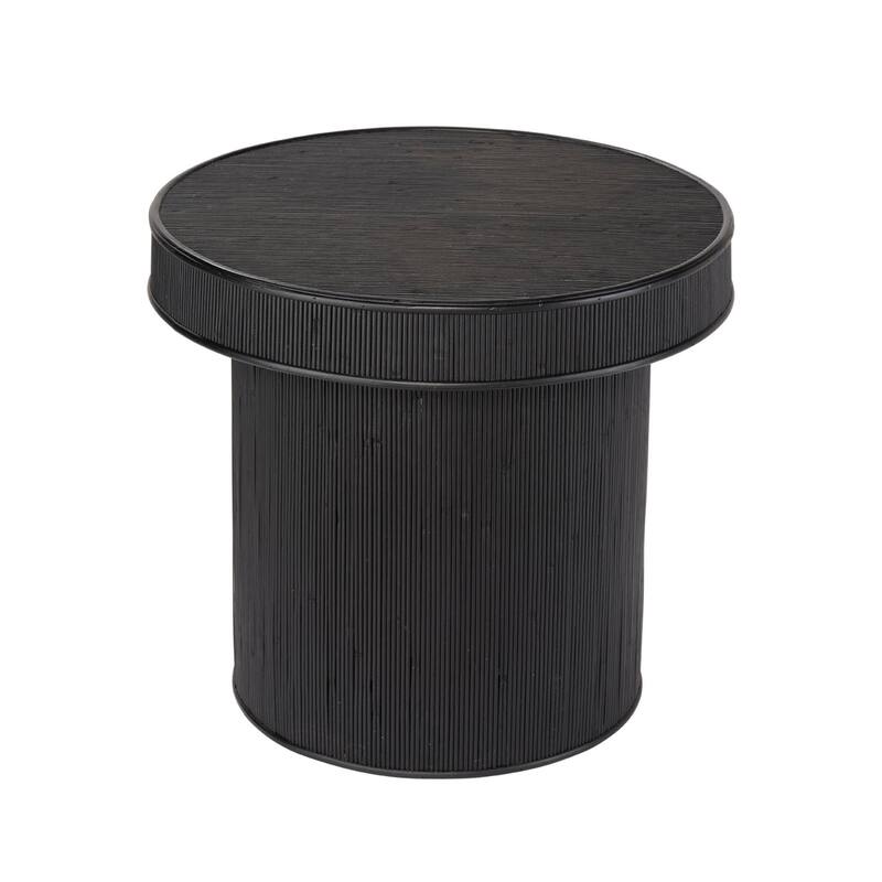 Alden Decor Eden Bamboo Side Accent Table - Black