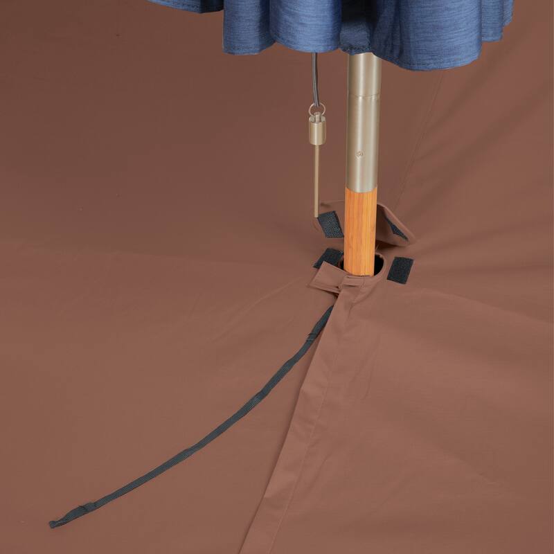 Duck Covers Ultimate Waterproof 88 Inch Rectangular/Oval Patio Table & Chair Set Cover with Umbrella Hole