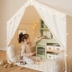 preview thumbnail 3 of 8, Tiny Land® Large Cozy Tent with Star Lights