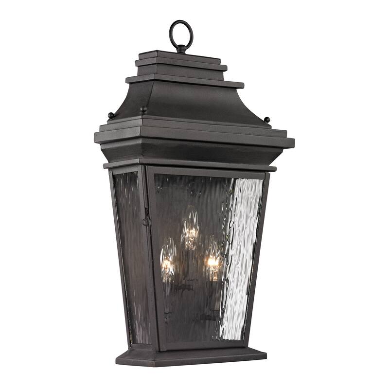 Forged Provincial 2-Light Outdoor Sconce - Charcoal - 22 inch Tall - Charcoal