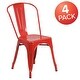preview thumbnail 79 of 164, Metal Indoor/ Outdoor Stackable Bistro Chair (Set of 4)