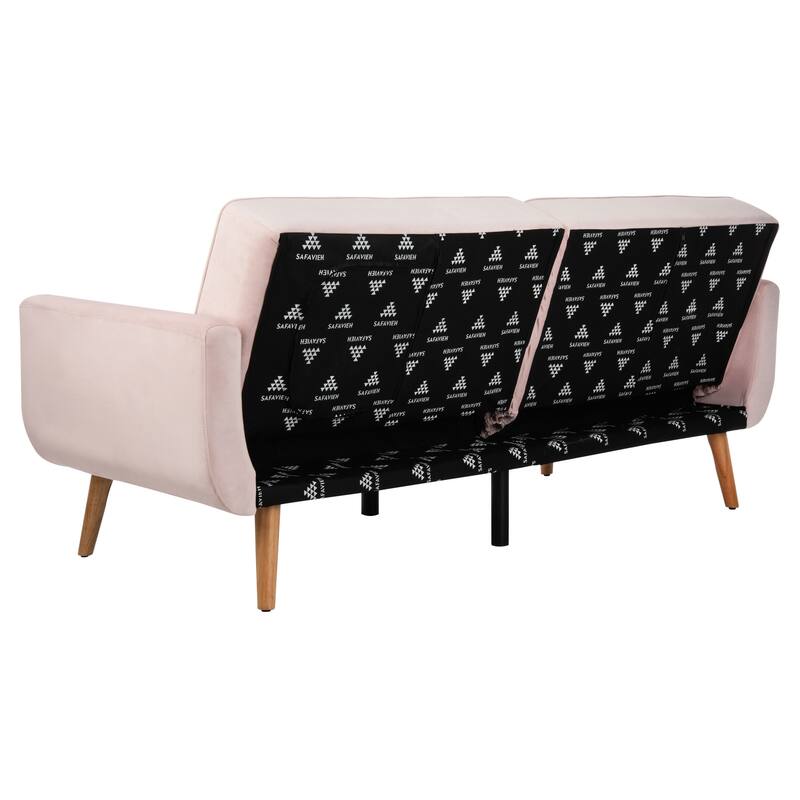 SAFAVIEH Bushwick Mid-century Foldable Futon Sofa Bed - 82.3" x 34.3" x 34.3"