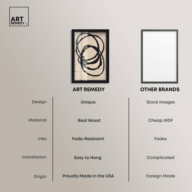 Beige Black II Shadowbox by Art Remedy