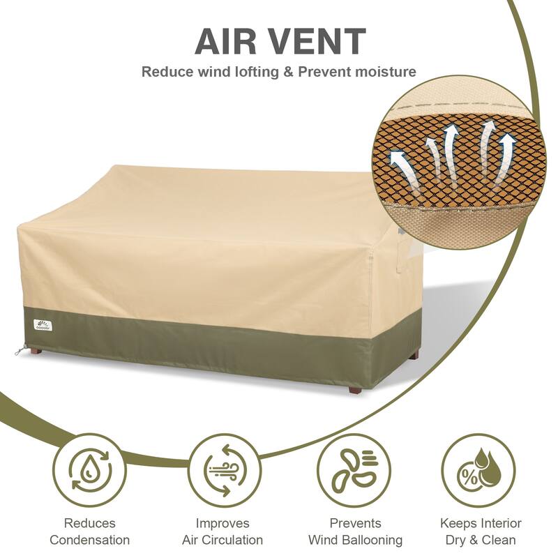 Aoodor Heavy Duty Patio Loveseat Cover