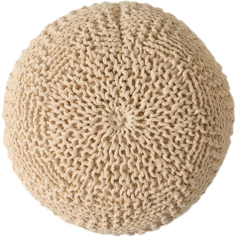 Charming Knitted Pouf for Stylish and Comfortable Living Spaces