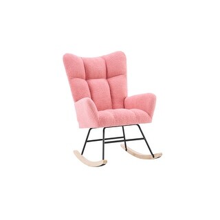 Pink Nursery Rocking Chair Sofa Chair Lounge Chair Nap Armchair - Bed ...