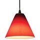 preview thumbnail 4 of 4, Access Lighting Martini - E26 LED Cord Pendant - Oil Rubbed Bronze Finish - Red Glass Shade