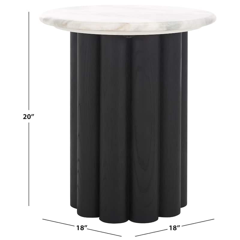 SAFAVIEH Couture Roxiella Marble Accent Table - 18"W x 18"D x 20"H