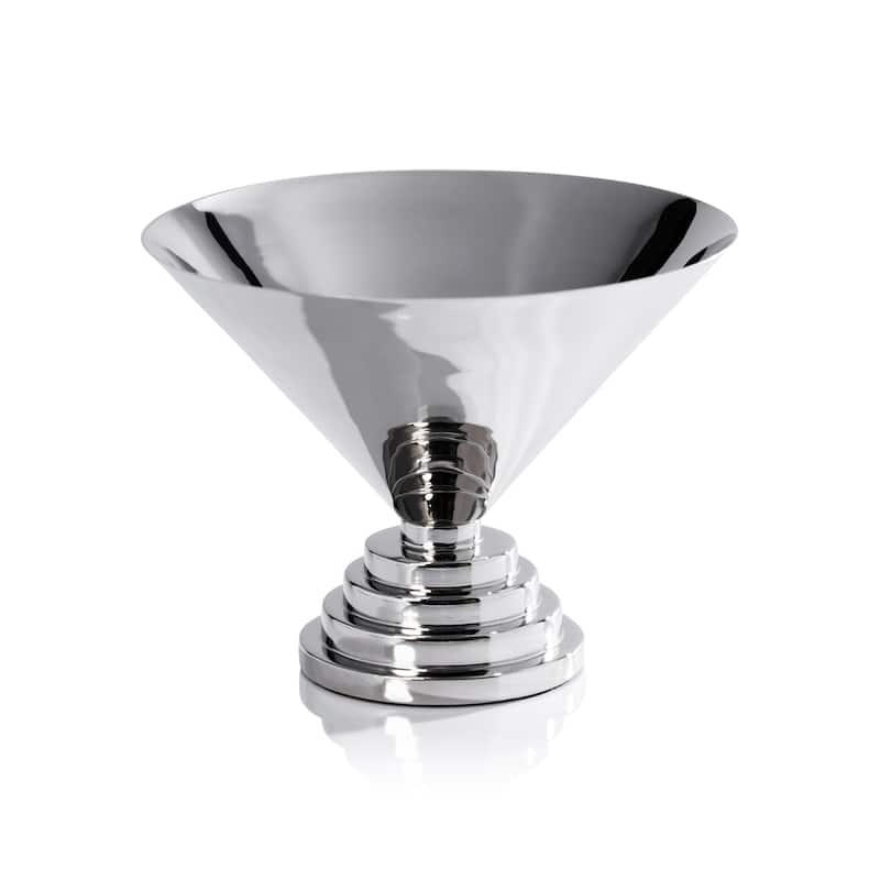 Mayan Metal Condiment Bowl - Nickel - Large