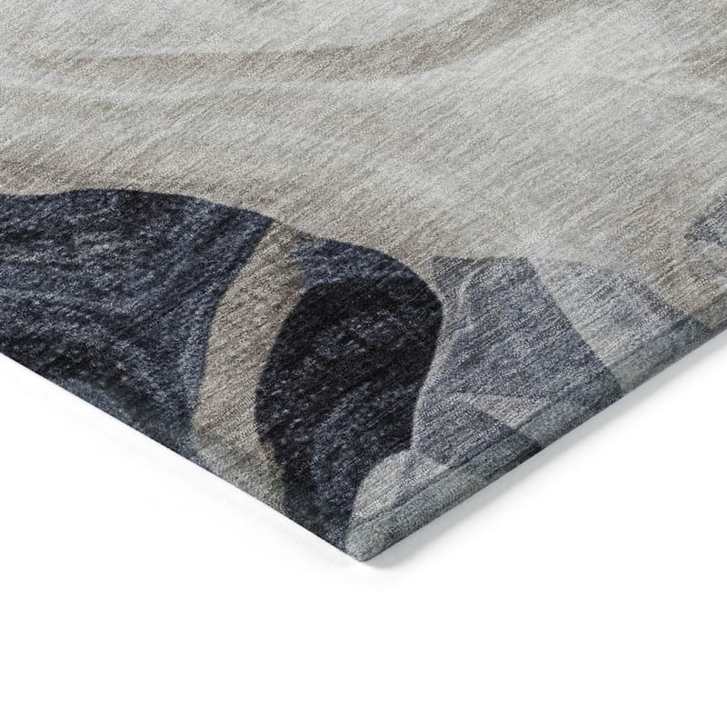 HomeRoots Abstract Transitional Rectangle Outdoor Rug