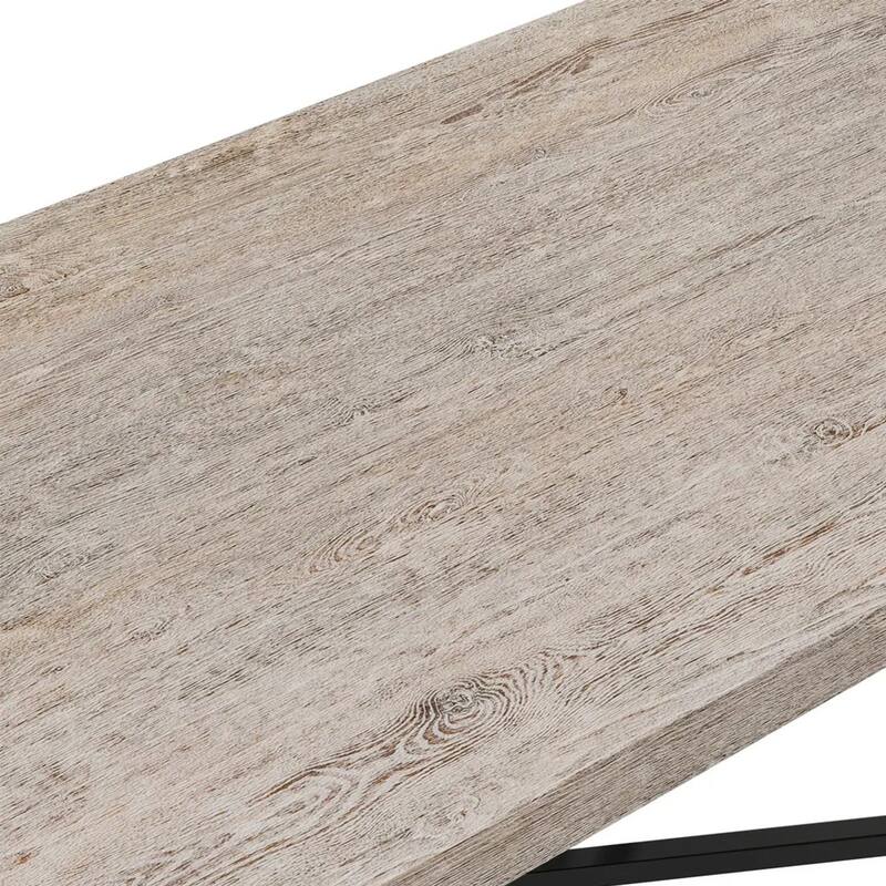 7 Piece Rectangular Wooden Dining Set in Black and Light Gray