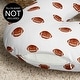 preview thumbnail 3 of 4, Sweet Jojo Designs Brown White Football Boy Nursing Breastfeeding Pillow Cover Case (Pillow Not Included) for Blue Sports Theme