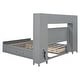 preview thumbnail 10 of 43, Stylish Queen Size Wooden Bed with Integrated Storage, Shelves, and Outlets - Perfect for Modern Bedrooms in Grey