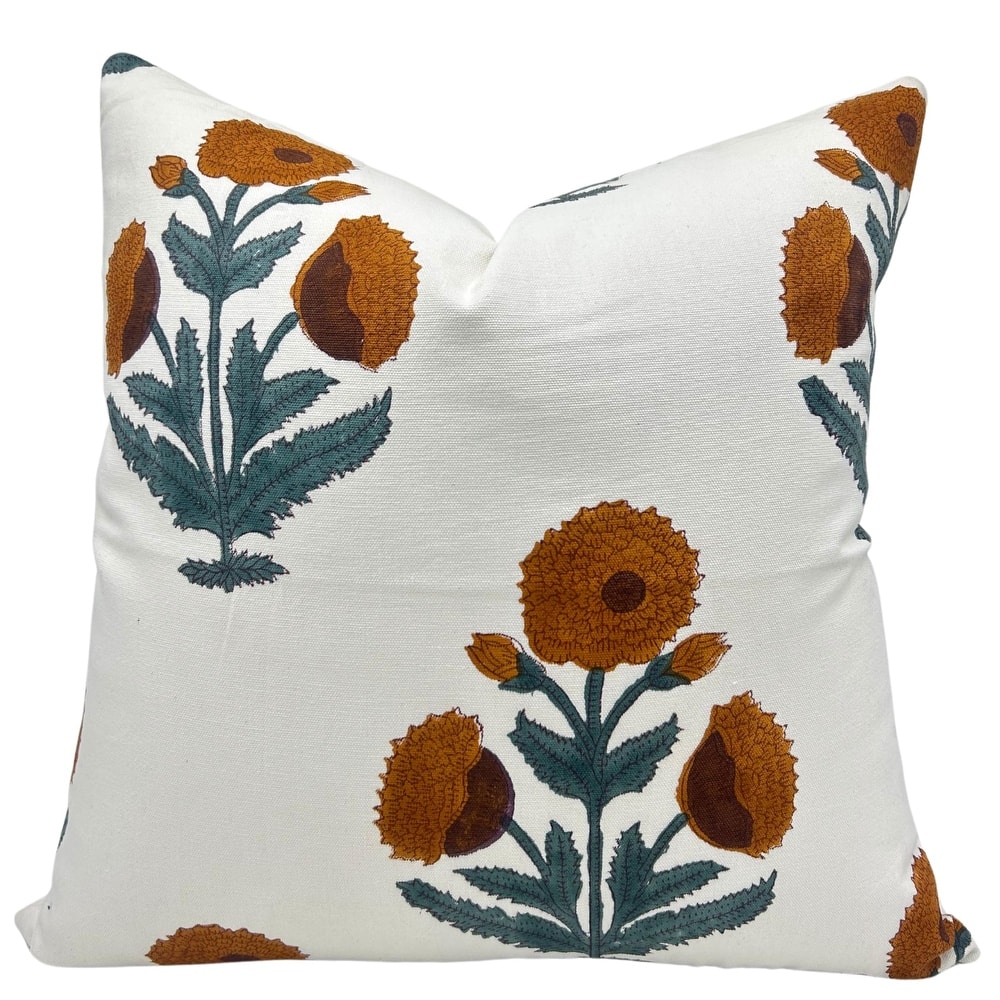 Fabdivine Cotton Bohemian Bed or living Room Décor Gift Block Print Pillow Cover