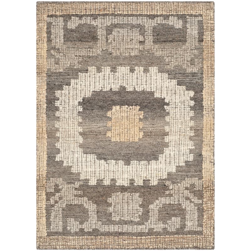 SAFAVIEH Hand-knotted Kenya Vaimi Southwestern Tribal Wool Rug - 2' x 3' - Ivory/Brown
