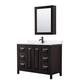 Option Dark Espresso, Black Trim, White Quartz Top