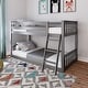 preview thumbnail 27 of 58, Max and Lily Twin over Twin Low Bunk Bed Grey