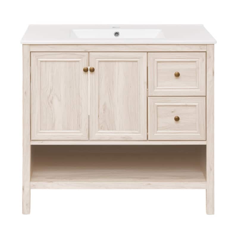Swiss Madison SM-BV0602 Chateau 37" Free Standing Single Basin Vanity - White Oak