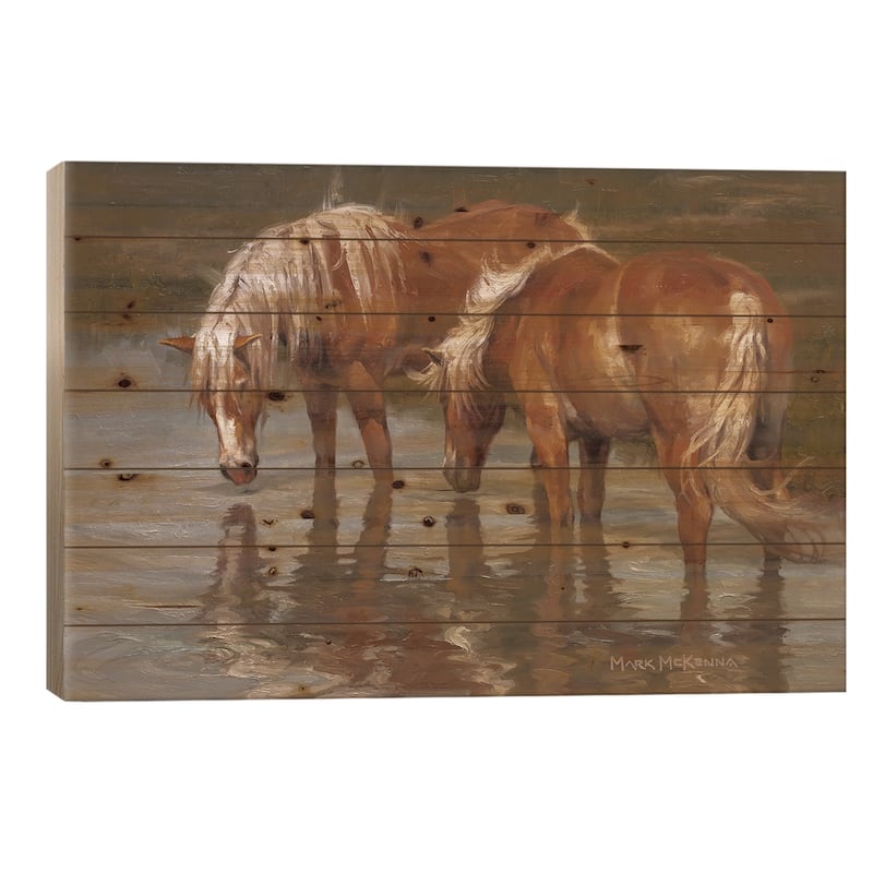 Summer's Reprieve Print On Wood by Mark McKenna - Multi-Color - 18x26x1.5