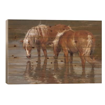 Summer's Reprieve Print On Wood by Mark McKenna - Multi-Color