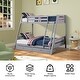 preview thumbnail 9 of 7, Grey Twin over Twin/ Full Bunk Bed with Underbed Drawers