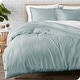 preview thumbnail 71 of 86, Bare Home Cotton Flannel Duvet Cover and Sham Set Light Blue - Full - Queen