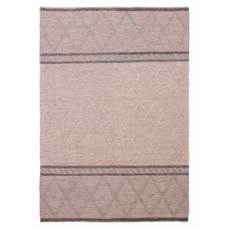 ECARPETGALLERY Braid weave Sienna Grey Wool Rug - 6'1 x 8'10 - Light Grey - 6'1 x 8'10
