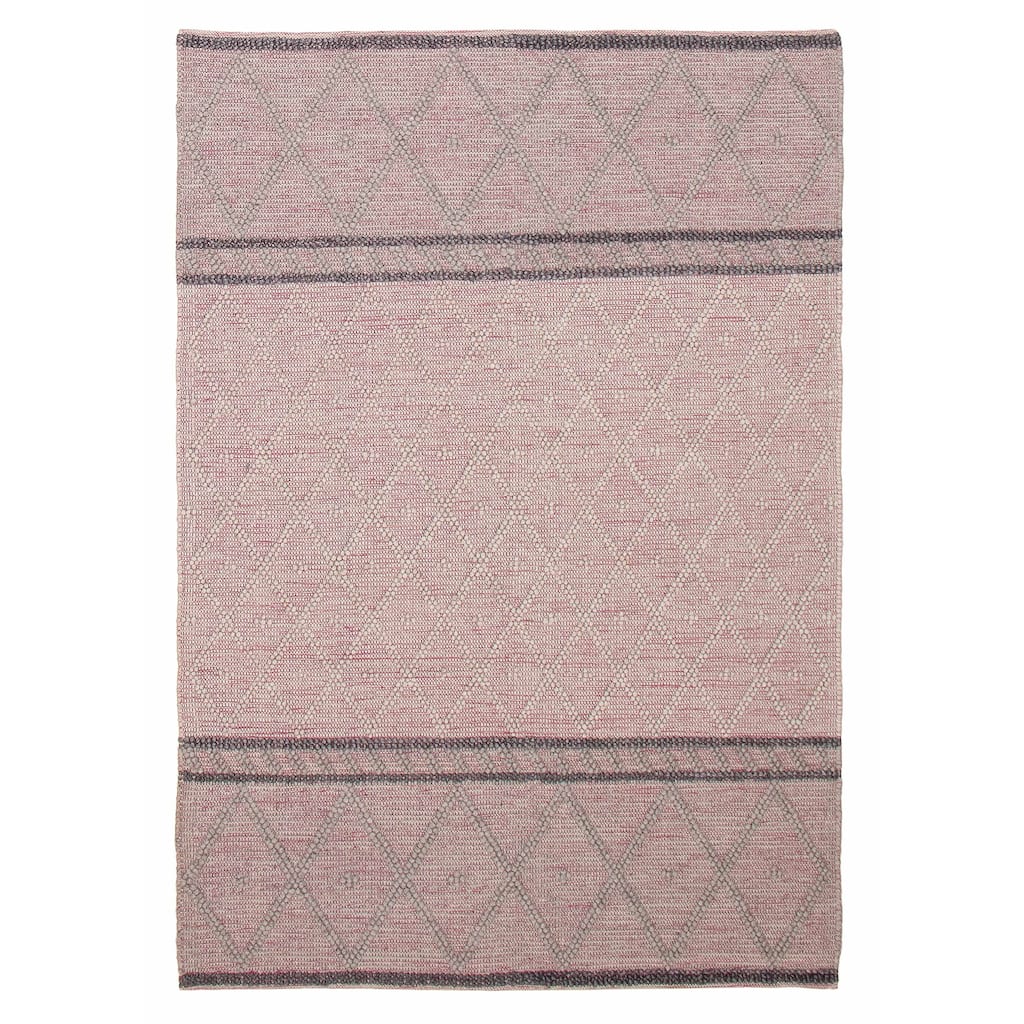 ECARPETGALLERY Braid weave Sienna Grey Wool Rug - 6'1 x 8'10