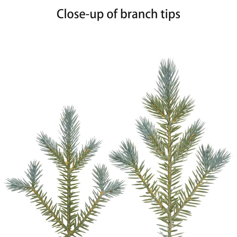 Puleo International Pre-lit 6.5' Artificial Blue Spruce Christmas Tree