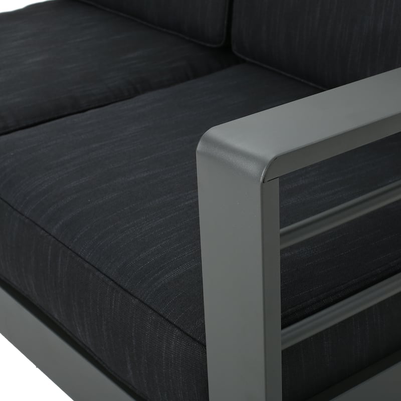Cape Coral Aluminum Outdoor Loveseat by Christopher Knight Home