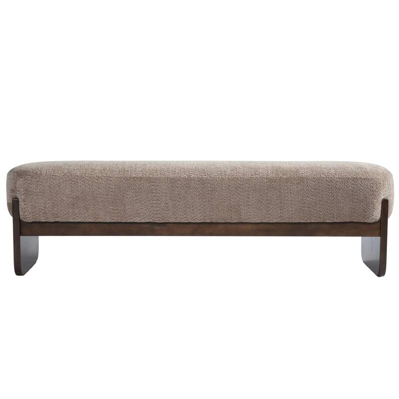 Christopher Knight Home - Havenport Modern Upholstered Bench with Textured Loop Yarn Fabric