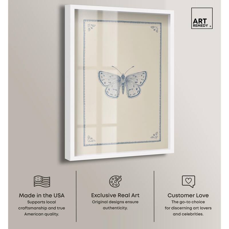 Blue Butterfly II Shadowbox by Art Remedy