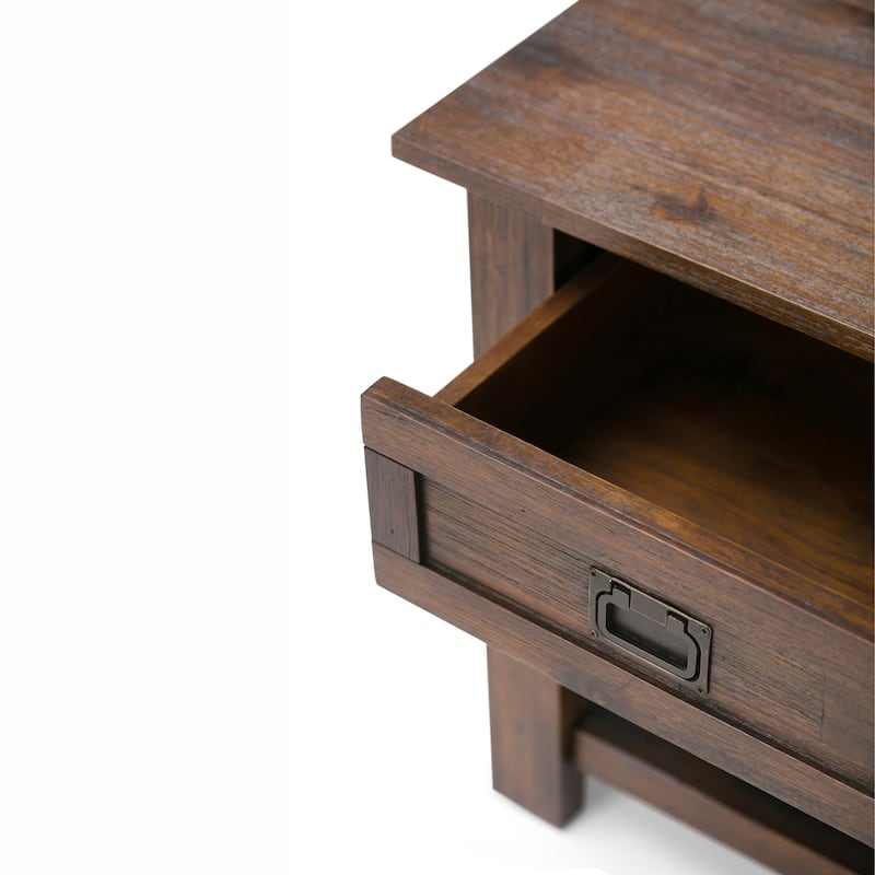 WYNDENHALL Garret SOLID ACACIA WOOD 22 inch Wide Square Rustic End Side Table - 22"W x 22" D x 22" H