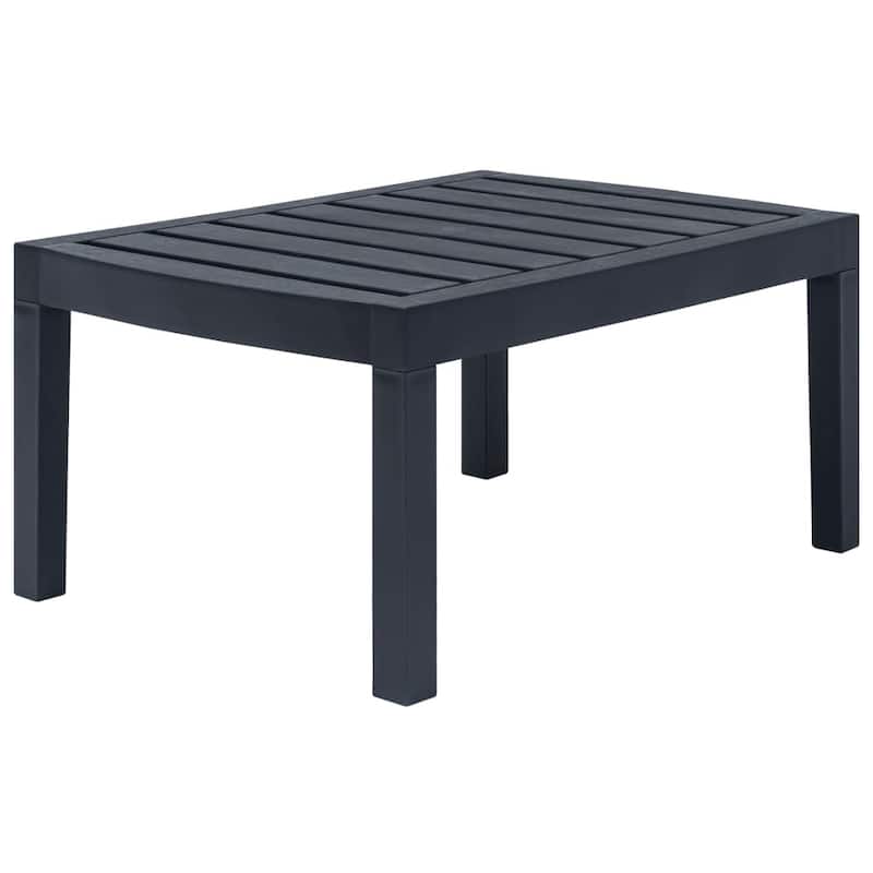 vidaXL Patio Furniture Set 4 Piece Conversation Set Table and Chairs Plastic - 30.7" x 21.7" x 15"