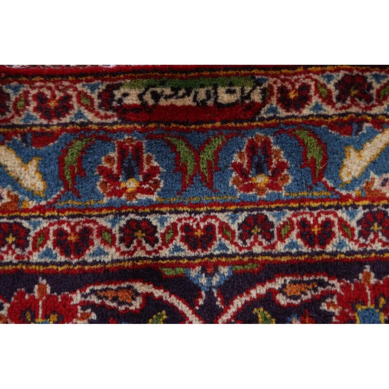 Traditional Kashan Persian Large Area Rug Hand-knotted Wool Carpet - 10'3" x 17'0"